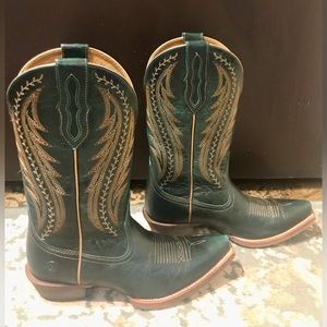 Ariat Sniptoe 6.5 Cowgirl Boots Peacock Green